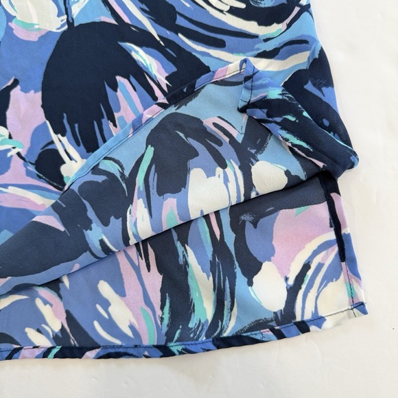 Catherines Blue‎ Floral Button Up 3/4 Sleeve Timeless Blouse Size 4X - Picture 5 of 11